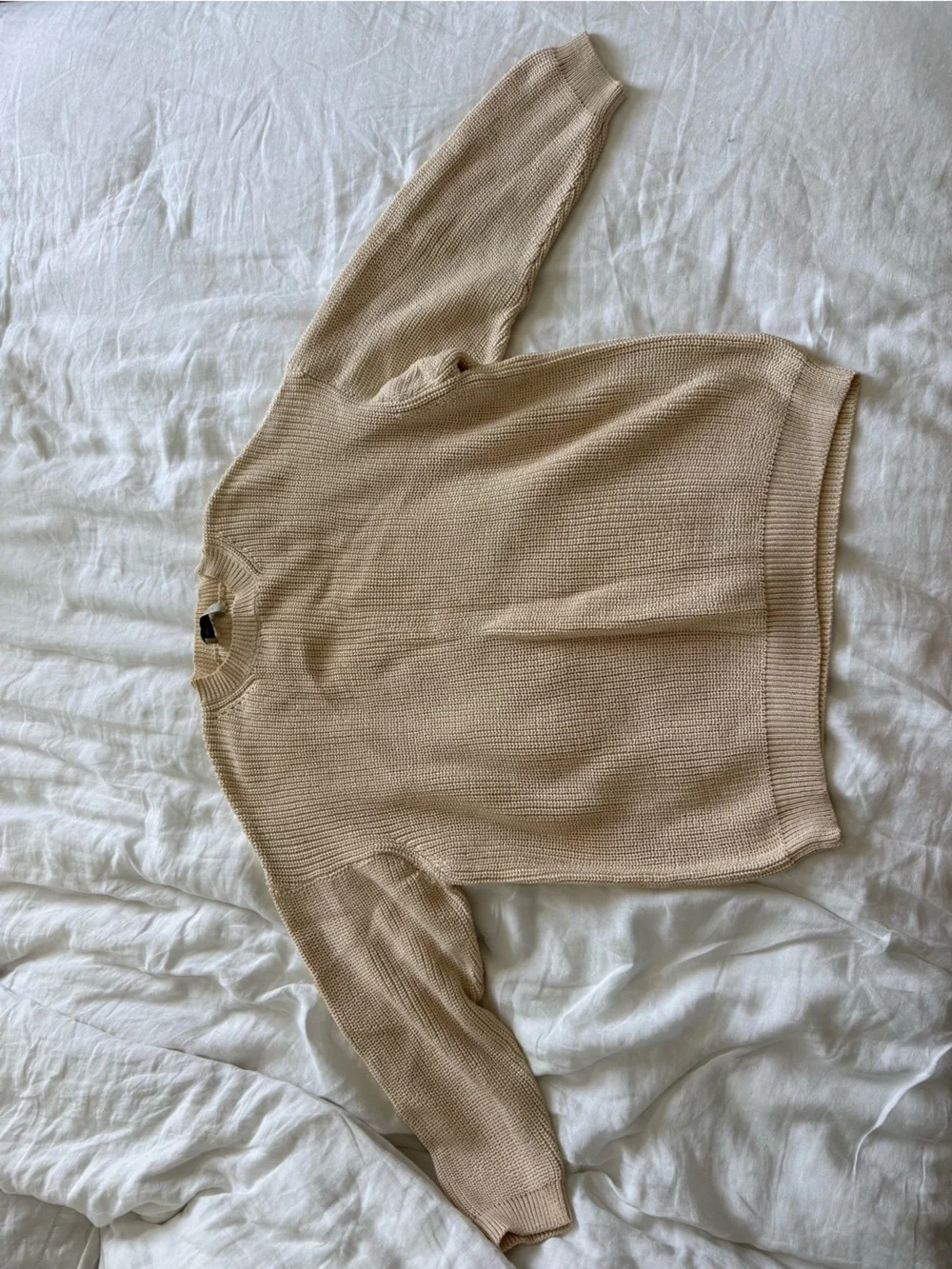 Light Beige Crewneck Sweater — Everyday Knit